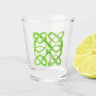 A Shot Verre de tir à noeud céleste vert