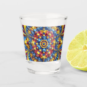 A Shot Verre de tir aux couleurs roumaines