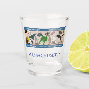 A Shot Verre de tir commémoratif du Massachusetts