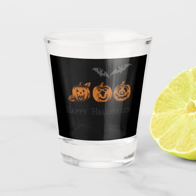 A Shot Verre de tir d'automne/d'Halloween/citrouille (Devant)