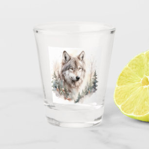 A Shot Verre de tir de loup d'hiver