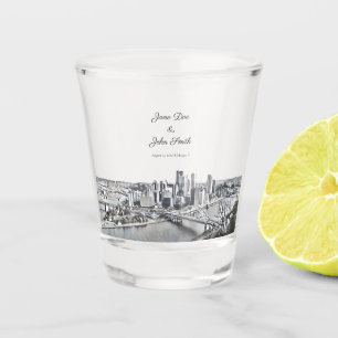 A Shot Verre de tir de Pittsburgh personnalisé