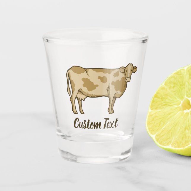 A Shot Verre de tir de profil de vache (Devant)