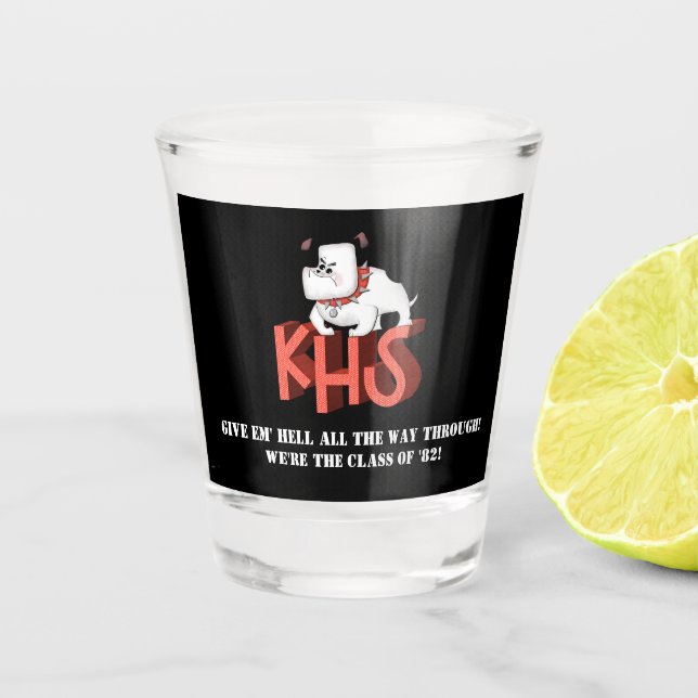 A Shot Verre de tir des Bulldogs KHS (Devant)