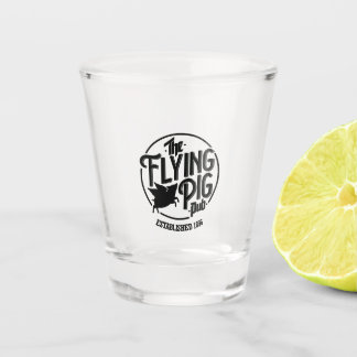 A Shot Verre de tir du logo du cochon volant