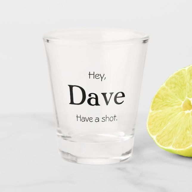 A Shot Verre de tir personnalisé (Devant)