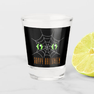 A Shot Verre De Tir Vert Et Gris Spiderweb