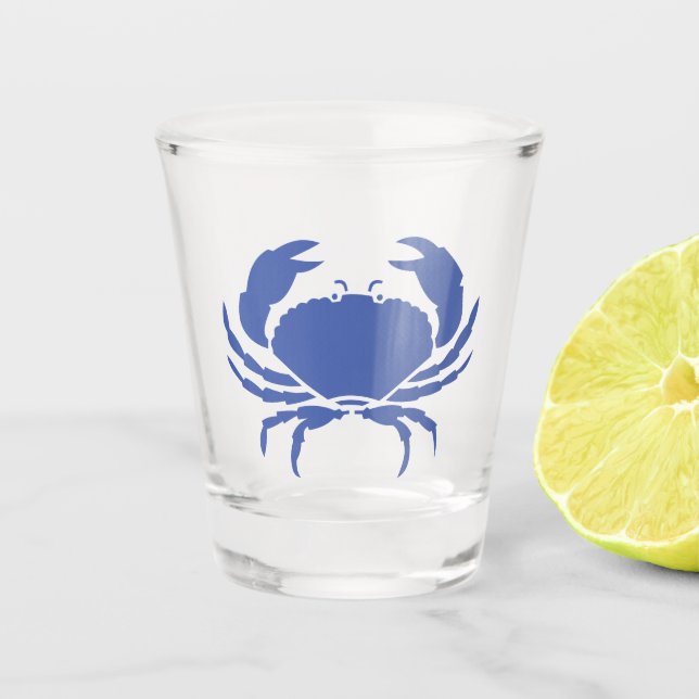 A SHOT VERRE DE TISSU DE CRABINE BLEU (Devant)