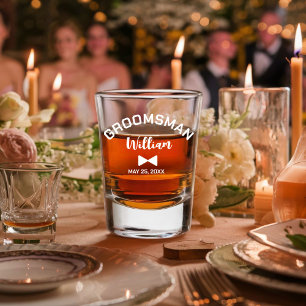A Shot Verre de whisky Groomsman personnalisé