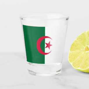 A Shot Verre photographié patriotique avec drapeau d'Algé