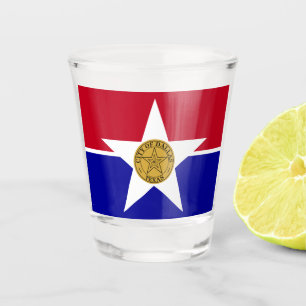A Shot Verre photographié patriotique avec drapeau de Dal