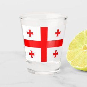 A Shot Verre photographié patriotique avec drapeau de la