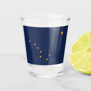 A Shot Verre photographié patriotique avec drapeau de l'A