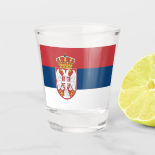 A Shot Verre photographié patriotique avec drapeau de la