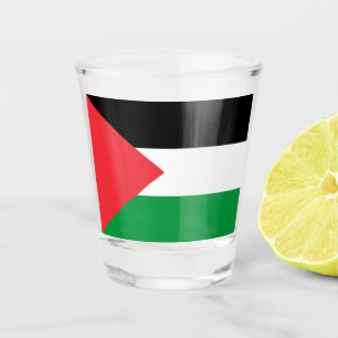 A Shot Verre photographié patriotique avec drapeau de la