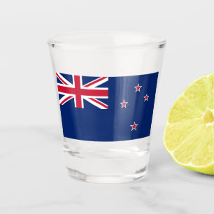 A Shot Verre photographié patriotique avec drapeau de la