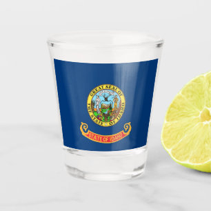 A Shot Verre photographié patriotique avec drapeau de l'I