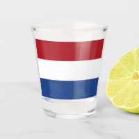 Verre photographié patriotique avec drapeau de Pay