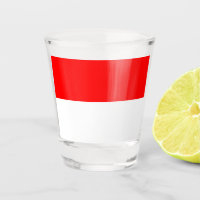Verre photographié patriotique avec drapeau d'Indo