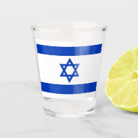 Verre photographié patriotique avec drapeau d'Isra