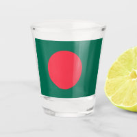 Verre photographié patriotique avec drapeau du Ban