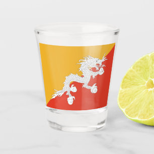 A Shot Verre photographié patriotique avec drapeau du Bho