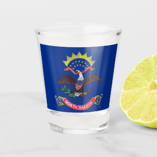 A Shot Verre photographié patriotique avec drapeau du Dak