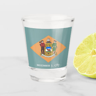 A Shot Verre photographié patriotique avec drapeau du Del