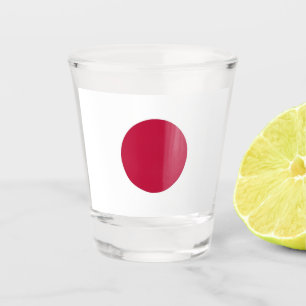 A Shot Verre photographié patriotique avec drapeau du Jap