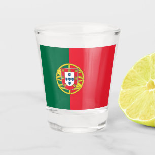 A Shot Verre photographié patriotique avec drapeau du Por