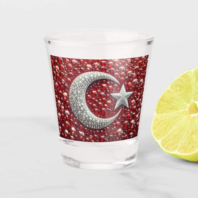 A Shot Verre pris aux couleurs turques (Devant)