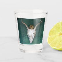 Verre Tiré Antelope Design crâne