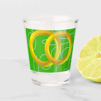 A Shot Verre vert géométrique