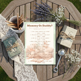 A Silly Goose Green Guess Who Game card Einladung