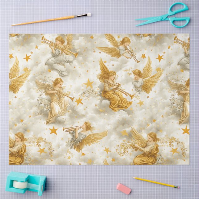 A Singing Angel Choir Series Design #14 Seidenpapier (Basteln)