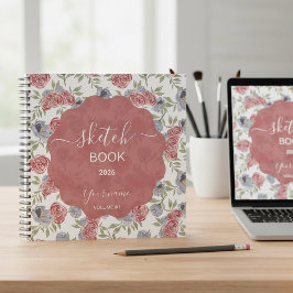 A Sketchbook in Cool, Earthy Roses Notizbuch