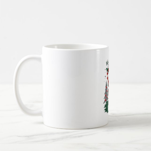 A Sloth For Christmas. Cute, Christmas Sloth With  Kaffeetasse (Links)