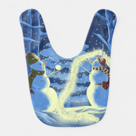 A Snowman Christmas Babylätzchen