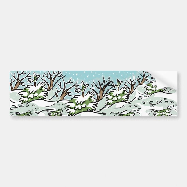 A Snowy Forest - Autoaufkleber (Vorne)