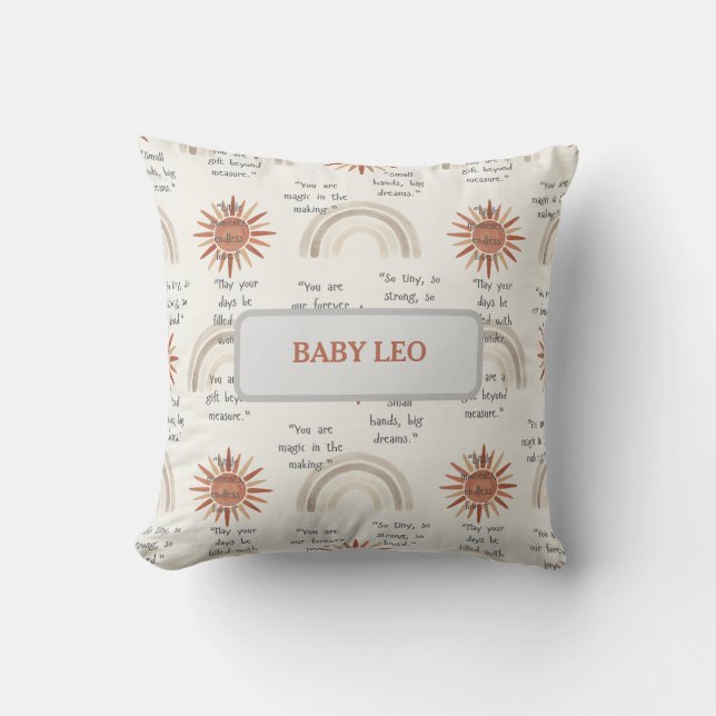 A soft, boho-inspired baby design kissen (Vorderseite)