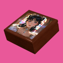 Élégante boîte de garde de bijoux en bois