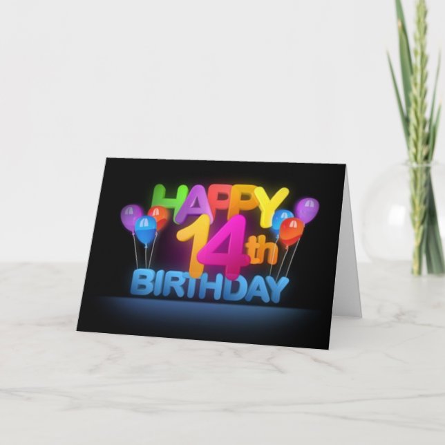 A SPECIAL TEENAGER ON **14th** BIRTHDAY CARD Karte (Vorderseite)