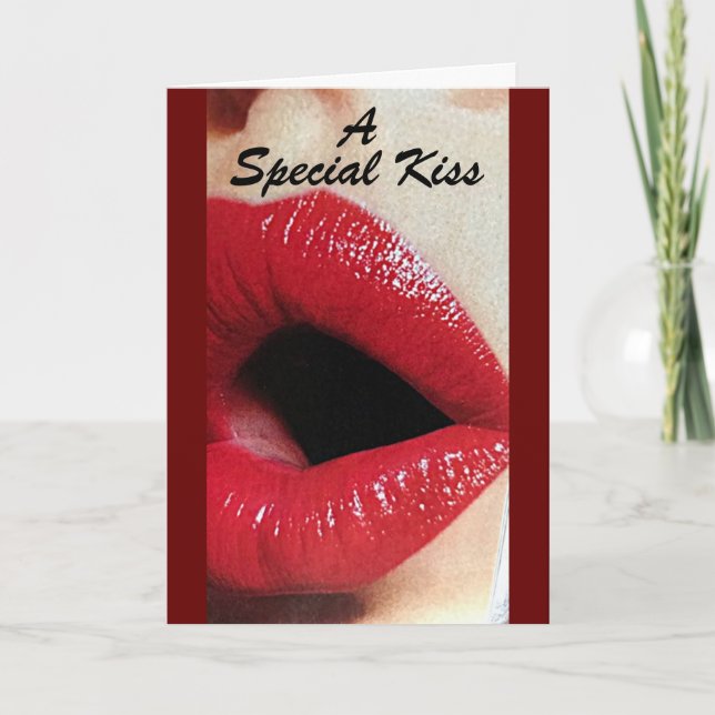 A **SPEZIELLE KISS** FÜR IHREN GEBURTSTAG KARTE (Vorderseite)