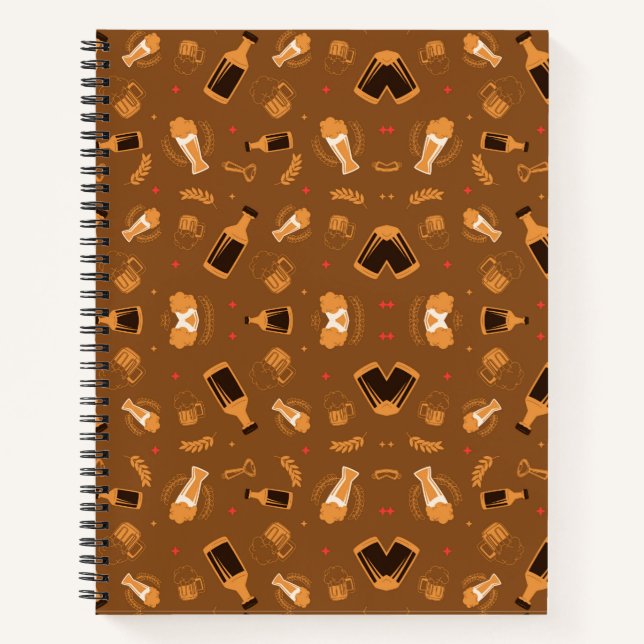A spiral notebook with a brown cover notizbuch (Vorderseite)