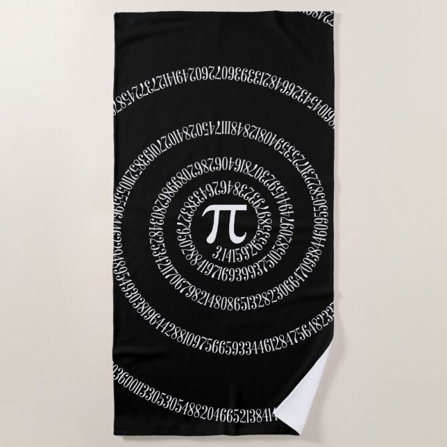 A Spiral of Pi Graphic Strandtuch (Vorderseite)