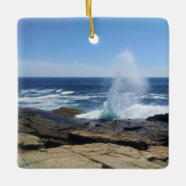 A Splash of Adventure at Schoodic Point Keramikornament (Vorderseite)
