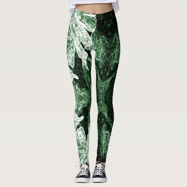 A Splash Of Green 2 Leggings (Devant)