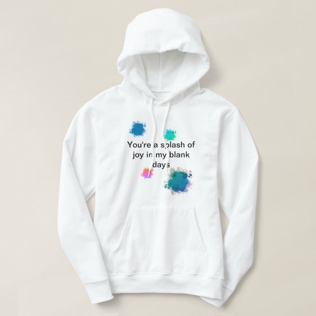 "A splash of joy" hoodie for men (Design vorne)