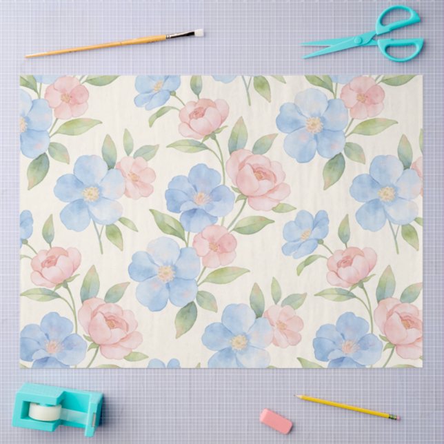 A Springy Floral Design #4 Seidenpapier (Basteln)