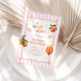 A Spritz Older Hand Drawn Birthday Einladung